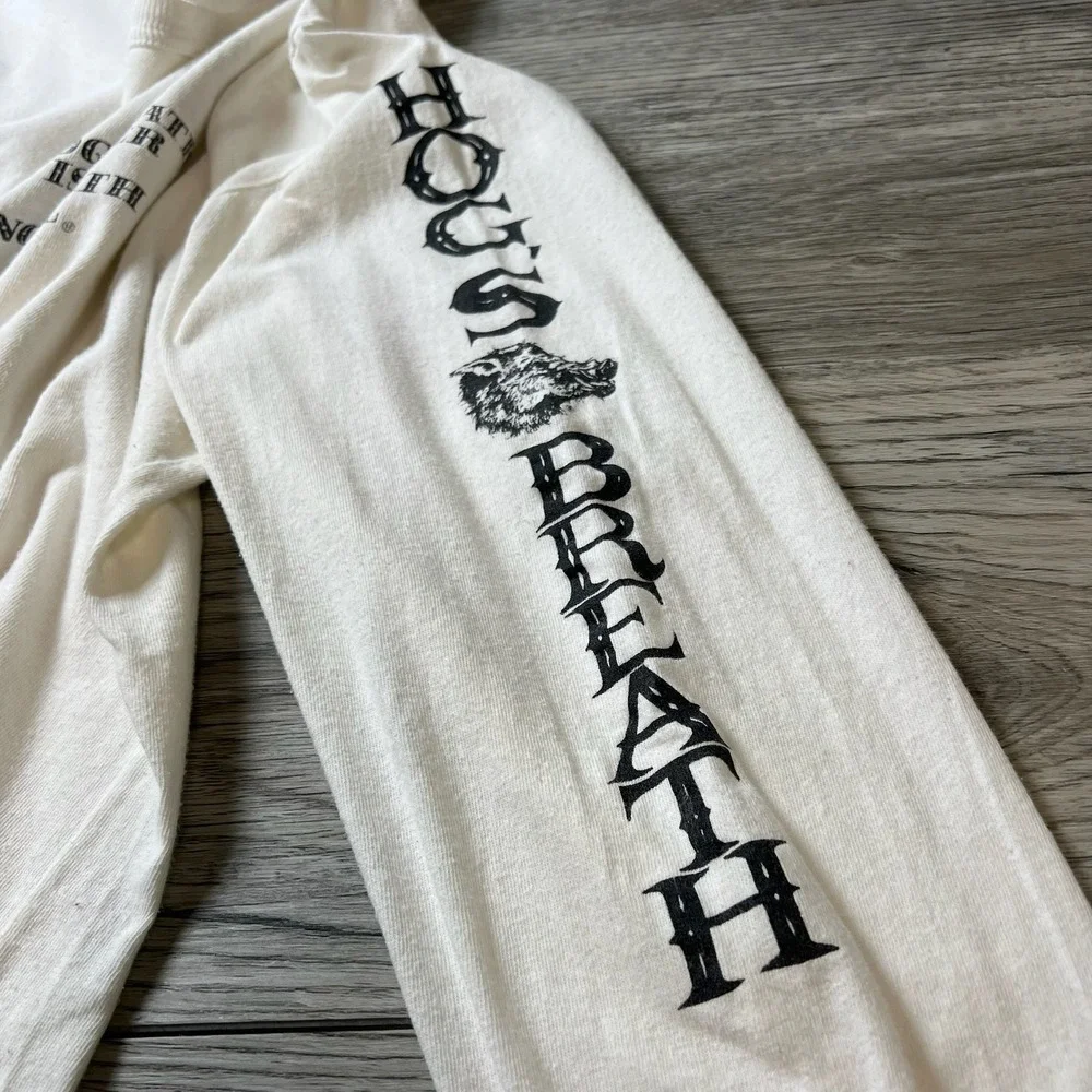 Hogs Breath‎ Saloon Long Sleeve Mens L White Key West Florida Graphic Tee